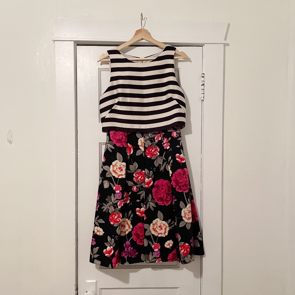 Striped Floral Anthropologie Dress